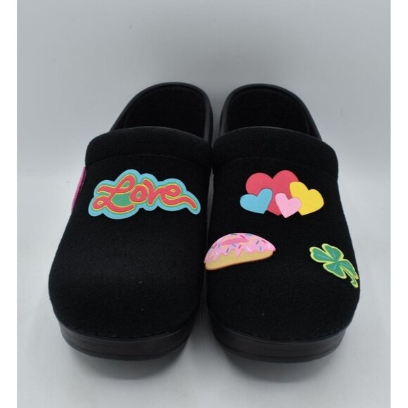 Dansko Women Size EU 41 US 10.5-11 Hook And Loop Patch Pro Black Clogs Shoes - Picture 3 of 12